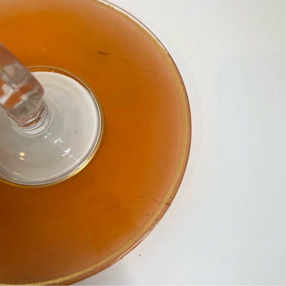 Depression Glass Orange Tidbit Tray - Picture 4 of 6